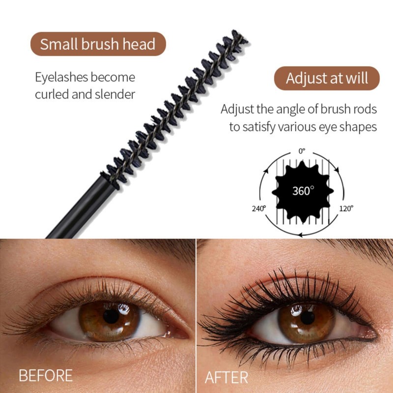 Brown Mascara for Older Women 60 Plus,Telescopic Waterproof Volumising &