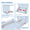 VADANIA 14" Undermount Drawer Slide, Push to Open, Bottom Mounted