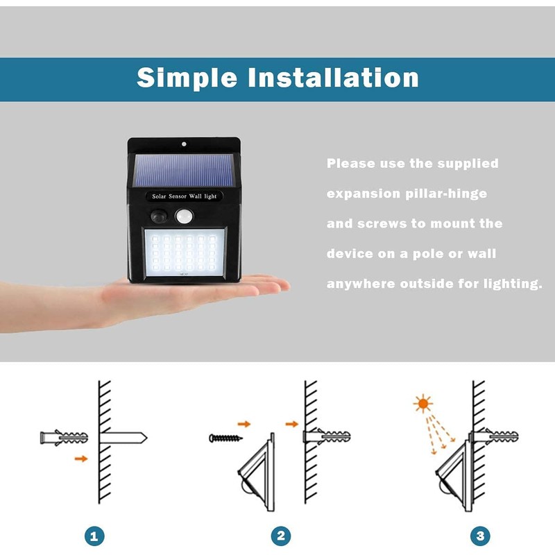 YI Lighting Solar Security Lights Solar Motion Sensor Lights Wireless