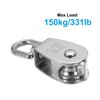 PATIKIL M25 Single Pulley Block, 2 Pack 304 Stainless Steel