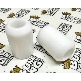 Bung King Replacement Delrin Crash Bar Slider End With Bolt, WHITE, 2.0", Set of 2, Smooth