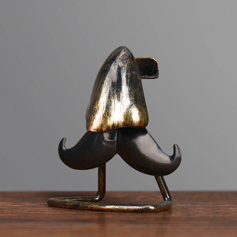 Nose Shaped Eyeglasses Holder Iron Nose and Mustache Shaped Eye