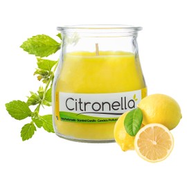 Scented Candles Citronella Scented Candles Citronella in Glass 7 x 6 cm 24 Hours Burning Pack of 4