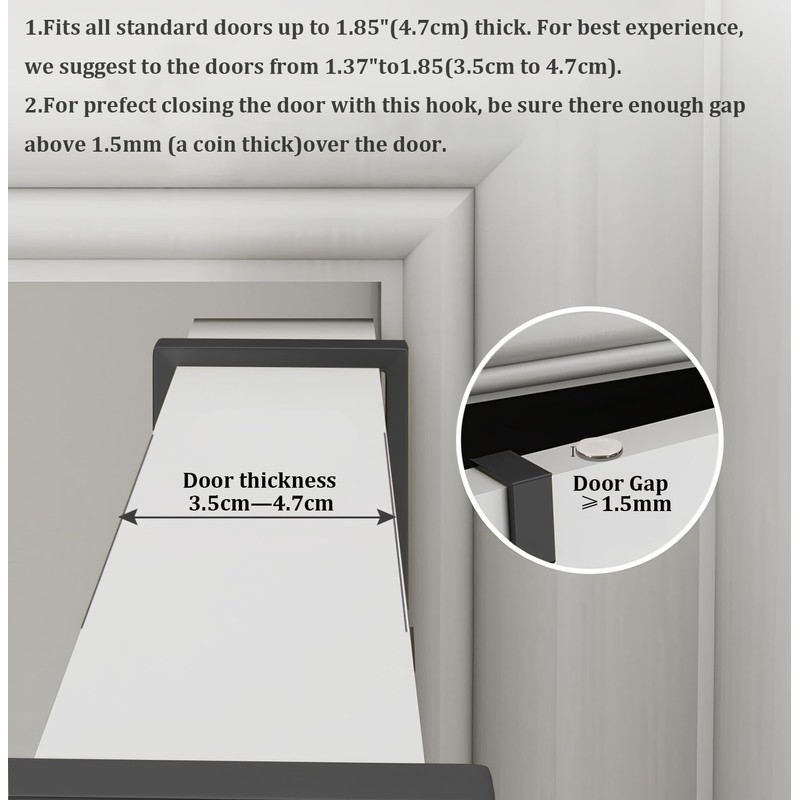 WBDXWB Over The Door Hook, Cat-Shaped Over Door Hanger for