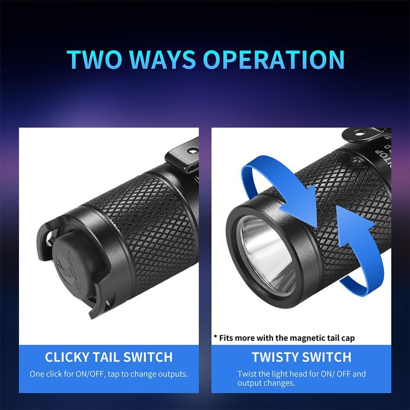 LUMINTOP Tool AA 2.0 EDC Flashlight, Pocket-Sized Keychain Light, Super