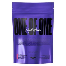 ONE OF ONE ONE of ONE Hydration Electrolyte Powder C Fast-Acting Hydration with Science-Backed Electrolytes, Essential Minerals & Vitamins C Zero Sugar, Vegan, Gluten-Free C Watermelon Flavor, 30 Servings