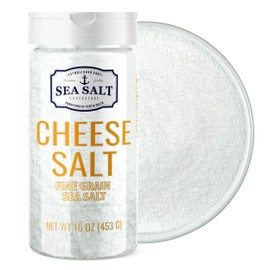 Fine Sea Salt for Homemade Cheese Making, Gluten-Free and Non-Iodized, Kosher Cheese Kit Essential Flaky Salt, 1 lb Shaker
