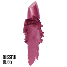 Maybelline Color Sensational Lipstick, Lip Makeup, Cream Finish, Hydrating Lipstick, Nude, Pink, Red, Plum Lip Color, Blissful Berry, 0.15 oz; (Packaging May Vary)