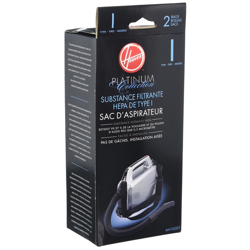 Hoover Vacuum Cleaner Bags for Platinum Canister Vacs, Pack of