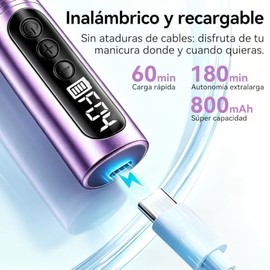 Drill Para uñas Profesional con 12 Brocas y 36 Bandas de Lijado