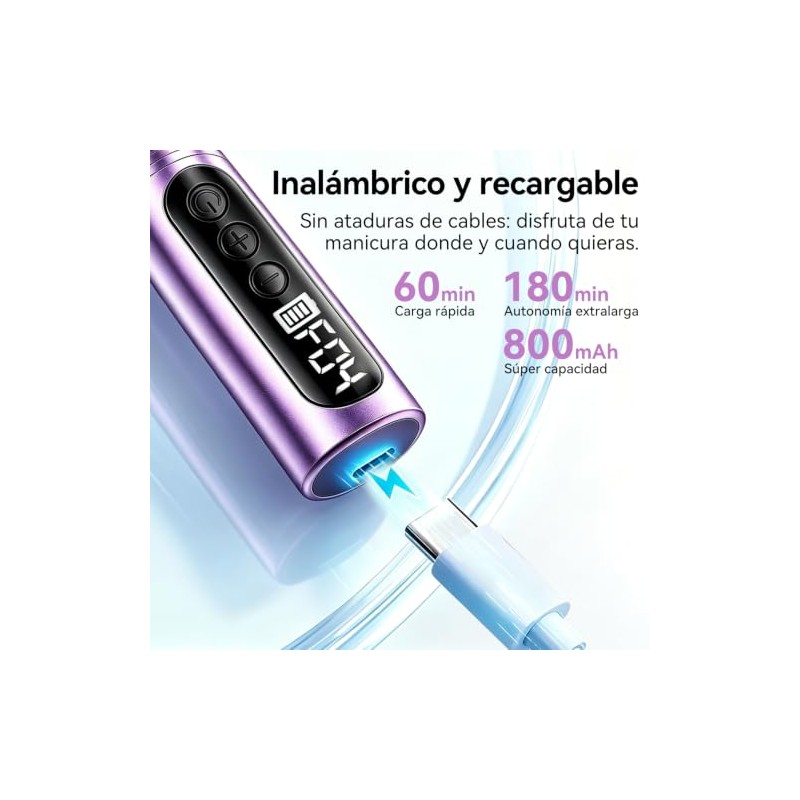 Drill Para uñas Profesional con 12 Brocas y 36 Bandas