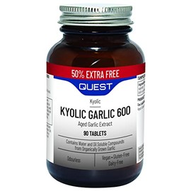 Quest Kyolic Garlic 90 Tablets - 600mg High Strength Odourless Aged Garlic Extract for Heart, Liver & Immune Function. Daily Garlic Supplement, Improve Circulation, Liver Detox & Immunity (Pack of 1)