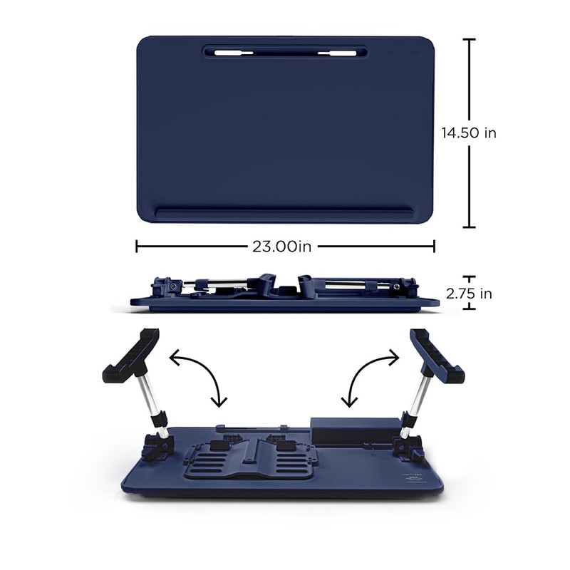 Limitless TotalDesk Portable Workstation and Lap Desk with Adjustable Height