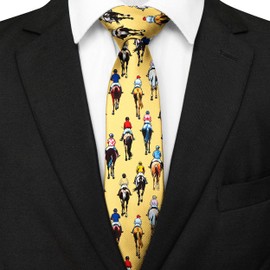 Guhothli Funny Ties Horse Racing Novelty Ties for Men Teen, Fashion Novelty Neckties for Causal Formal Occasions