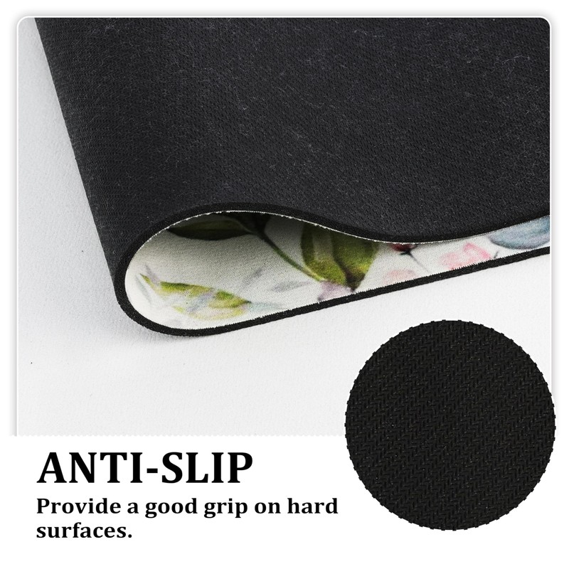 FNLNDO Sage Green Bathroom Rugs Long Leaf Bath Mats Eucalyptus