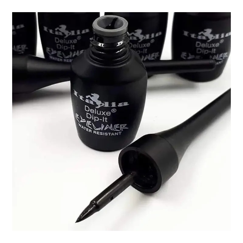 Delineador Líquido Italia Deluxe Negro Larga Duración Waterproof