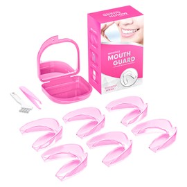 Mktoohzz Mouth Guard for Clenching Teeth at Night 6 Pack/One Size, Teeth Grinding Mouth Guard for Women, Night Guard, Mouth Guard for Sleeping with Mirror