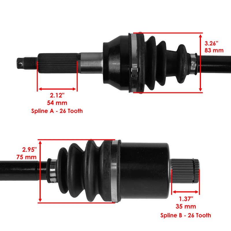 Caltric Rear Left Complete CV Joint Axle for Polaris Ranger