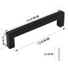 Fiabgum 5 Inch Drawer Handles Kitchen Cabinet Handles Black Drawer