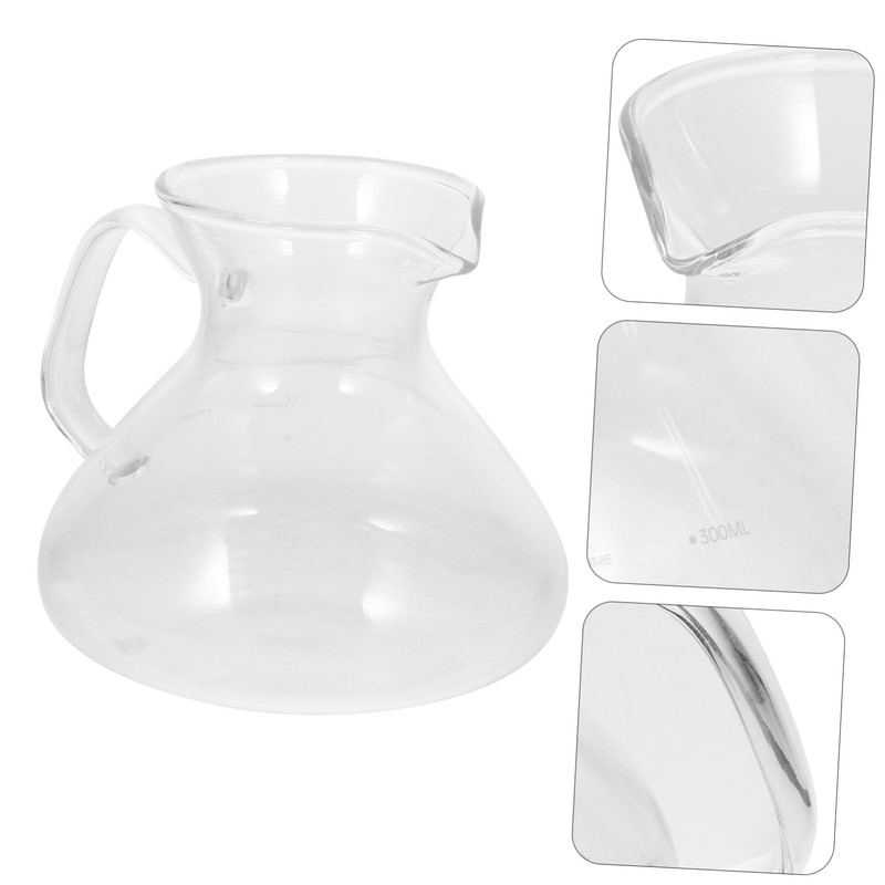 Alipis Versatile Glass Coffee Pot 300ml Heat Cold Resistant Stylish