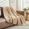 NEWCOSPLAY Knitted Khaki Blanket Super Soft Plush Throw for Couch