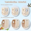 GINDOOR Parakeet Nesting Box Transparent Design, Natural Wood Bird Nest