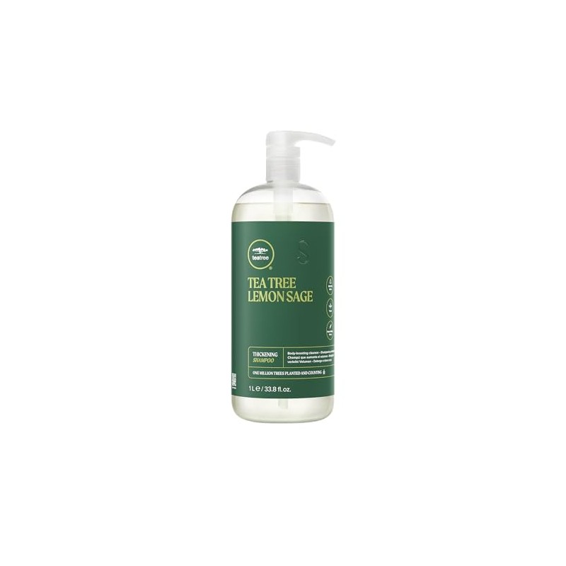 Champú para engrosamiento de salvia de limón Tea Tree, Multicolor,