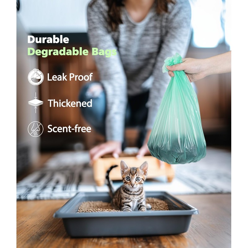 200 Counts AYOTEE Mini Trash Bags,1.2 Gallon Small Compostable Trash