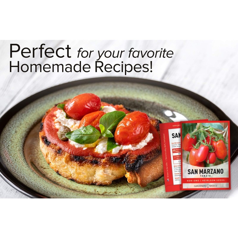 Gardeners Basics, San Marzano Tomato Seeds for Planting Heirloom Non-GMO