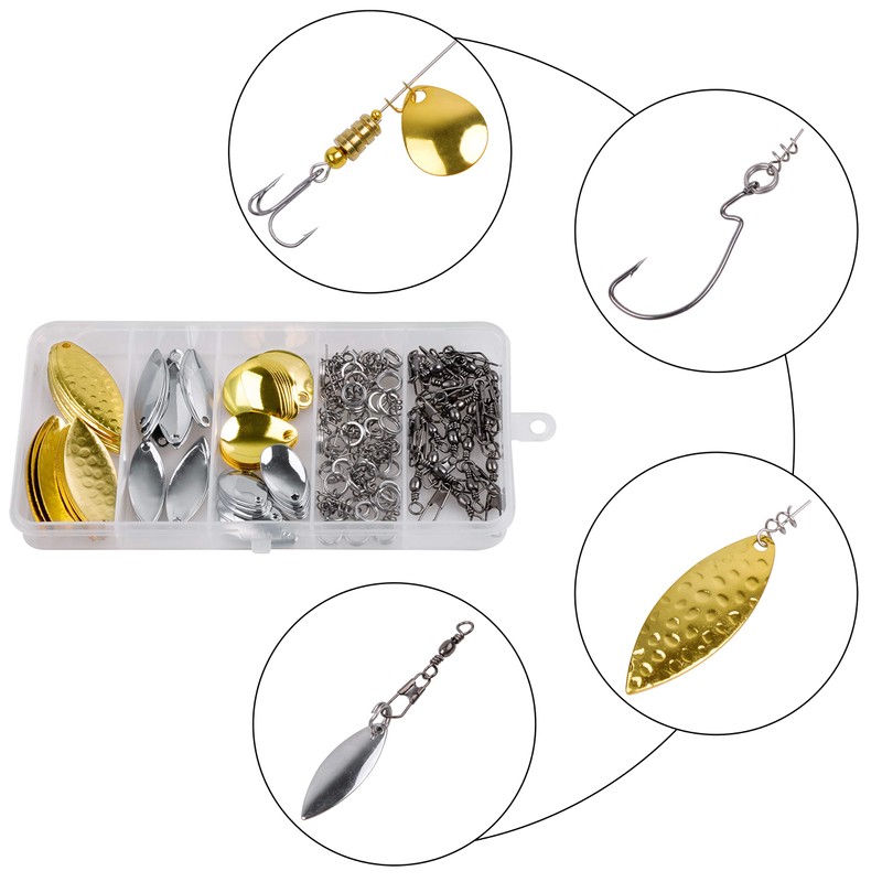 Colorado Blades Fishing Spinner Making Kit Willow Blades for DIY