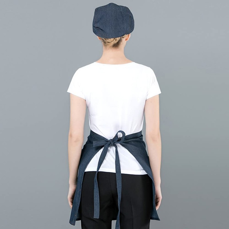 TOPTIE Denim Half Apron Waist Apron Unisex Waitress/Waiter Apron-Khaki