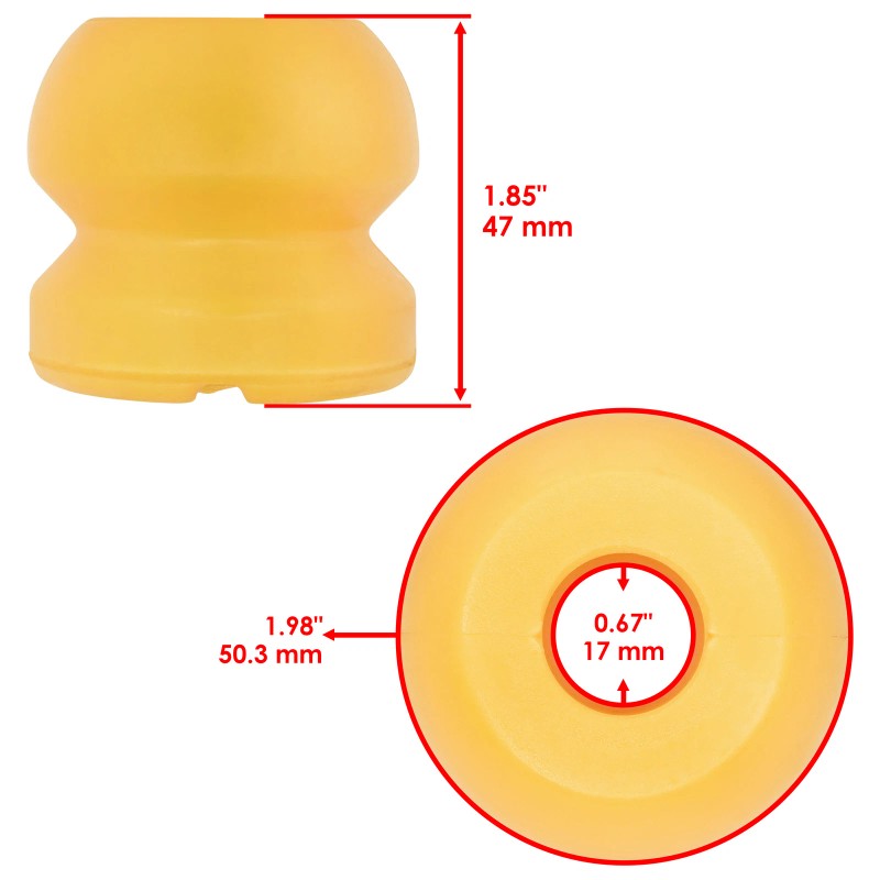 Caltric Front Strut Shock Pivot Ball & Bumper for Polaris
