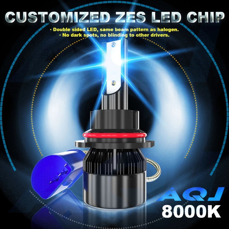 AQJ 2x HB5 9007LED Headlights 1000000LM LED Light Bulbs Kit
