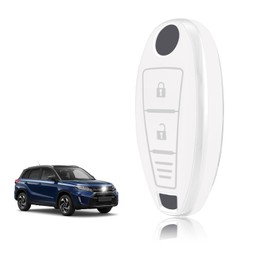 TOOMUME Key Case TPU Car Key Case Fits Suzuki Grand Vitara II SX4 S-Cross Alivio Swift Baleno Jimny Ignis Kizashi Maruti, Key Cover Protection Key Case, Three Lines