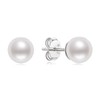 AINUOSHI Pearl Stud Earrings Silver 925 Freshwater Pearls Ladies Earrings