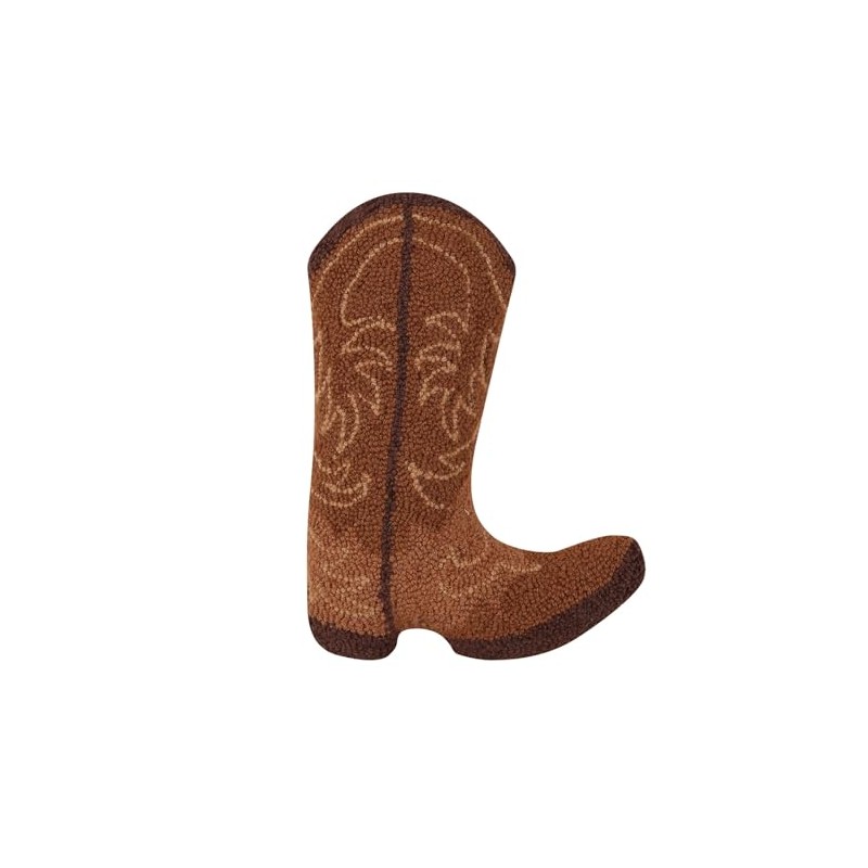 Peking Handicraft Brown Cowboy Boot 16" x 12" Hooked Wool