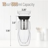 BTaT- Double Wall Glass Tea Cup With Stainless Steel Infuser,