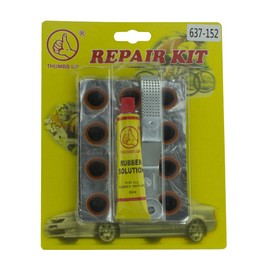 Fenix Bike Tire Inner Tube Puncture Rubber Patches Repair Kit with Tool, Various Patch Sizes (3/4" Patches)