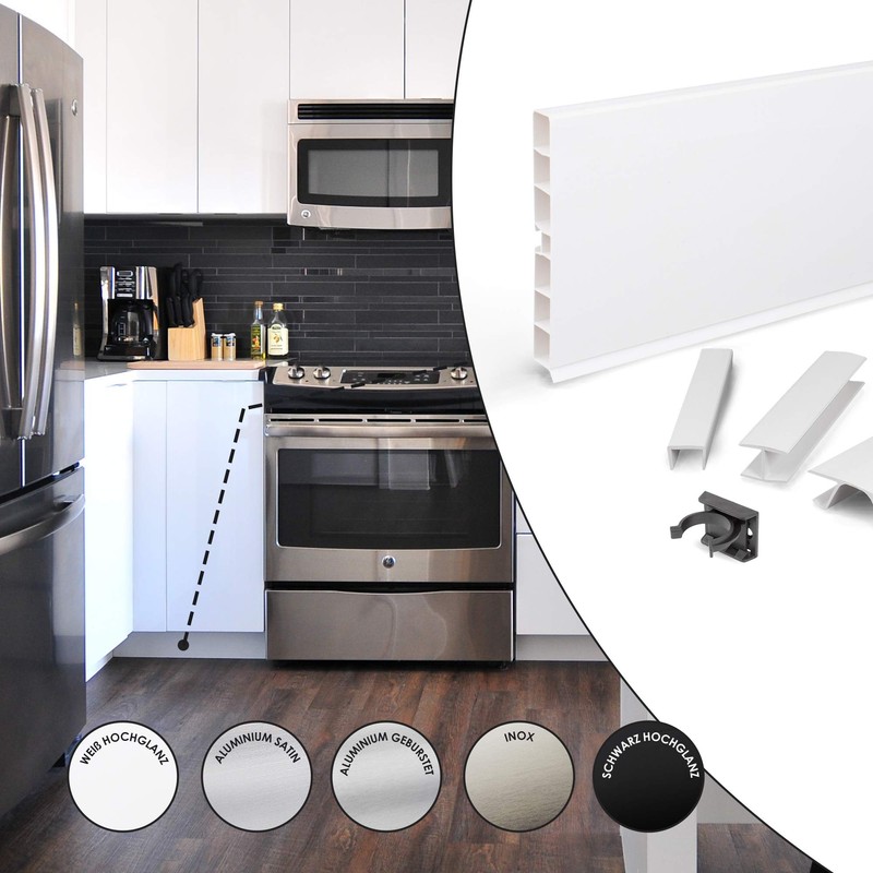 DQ-PP plinth panel, 100 mm, plastic, base, base profile, kitchen