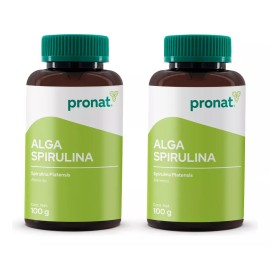 Pronat Kit 2 Piezas Suplemento Alga Spirulina Polvo 100gr Pronat Sabor Sin sabor