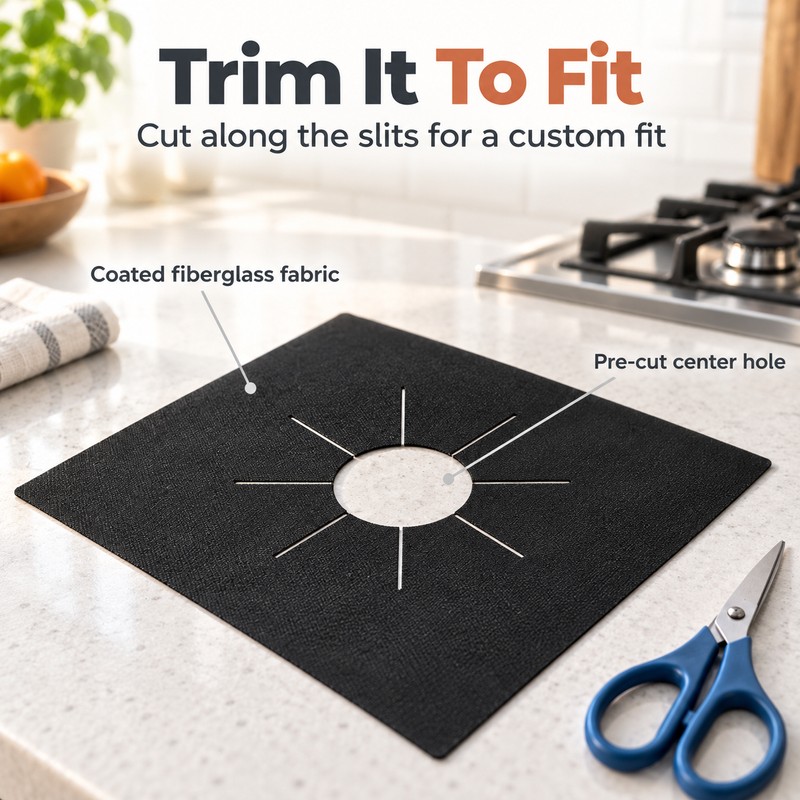 Reusable Gas Stove Burner Covers – 10.6 Inch Washable Teflon