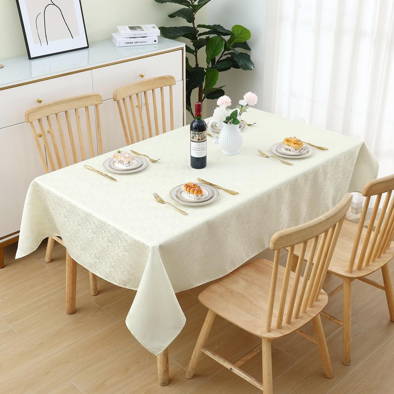 Spotjoy Tablecloth Washable Rectangular 130 x 130 cm Polyester Table