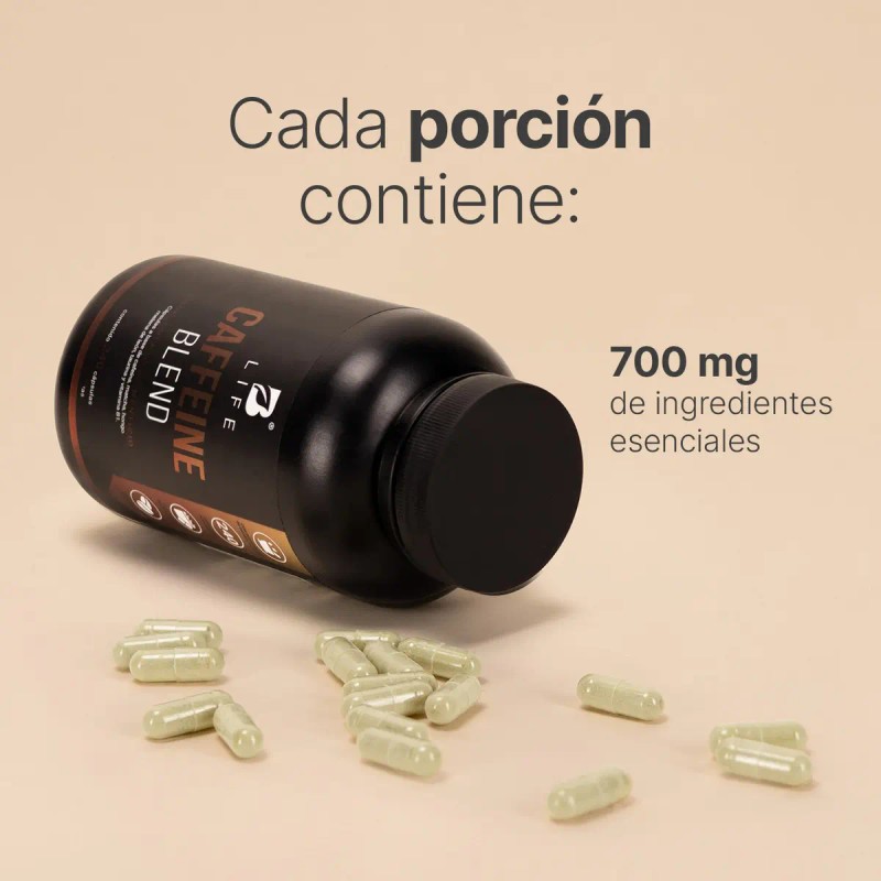 Cafeína Melena León 240 Caps Caffeine Blend Life Sabor