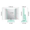 deweisn Tri-Fold Lighted Vanity Tabletop Mount Mirror with 21 LED