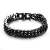 RWQIAN Men's Silver / Gold / Black Stainless Steel Curb Chain Bracelets 8 mm / 12 mm / 17 mm Wide Men's Cuban Bracelet Link Bracelet Length 18/20/22 cm Gifts for Dad Son Brother Husband