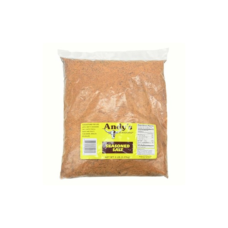 Andy's Seasoning Seasoned Salt for Meat and Poultry, 5 Pound