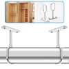 KOOLEVER Wardrobe Rails and Fittings, 4Pcs Oval Wardrobe Rail Bracket,