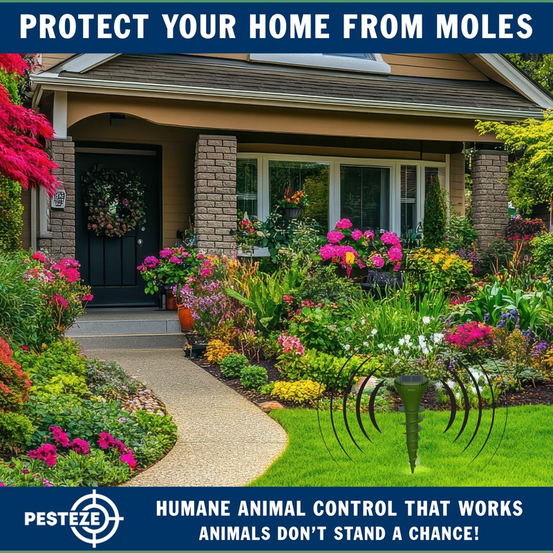 2 Pack PESTEZE Reusable Solar Mole, Snake, Gopher, Vole, Chipmunk,