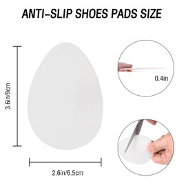 Shoe Grips on Bottom of Shoes, Silica Gel Non Slip Shoe Pads Self Adhesive Shoe Sole Protector Stickers for Heels Anti Slip (White semi-Transparent 8 pcs)