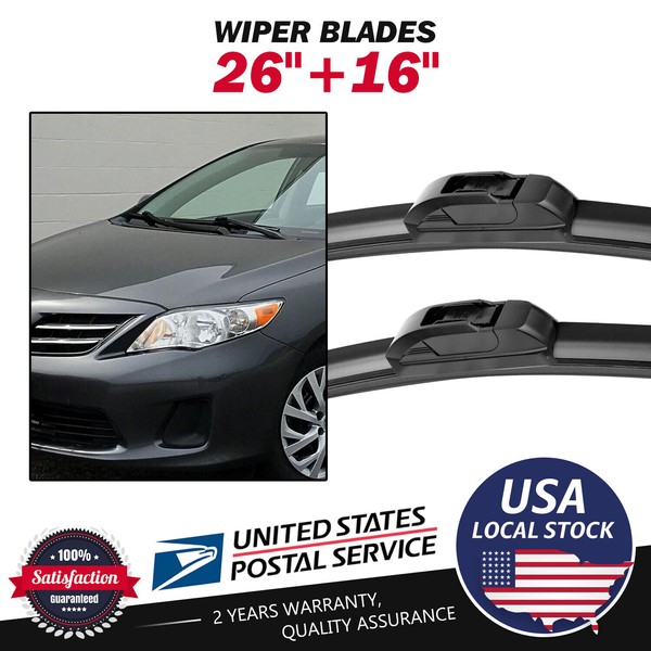 East Forest OEM Quality Windshield 26"&16" Wiper Blades U/J-HOOK For